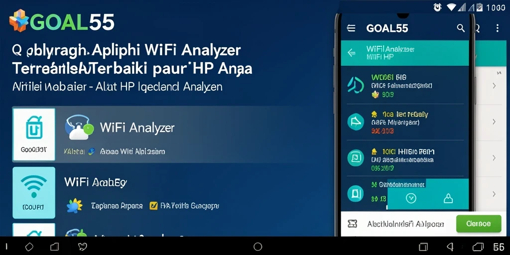 Tampilan antarmuka GOAL55 yang modern dan informatif untuk analisis WiFi.
