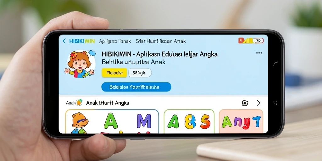 Antarmuka HIBIKIWIN yang menarik dan edukatif untuk anak.