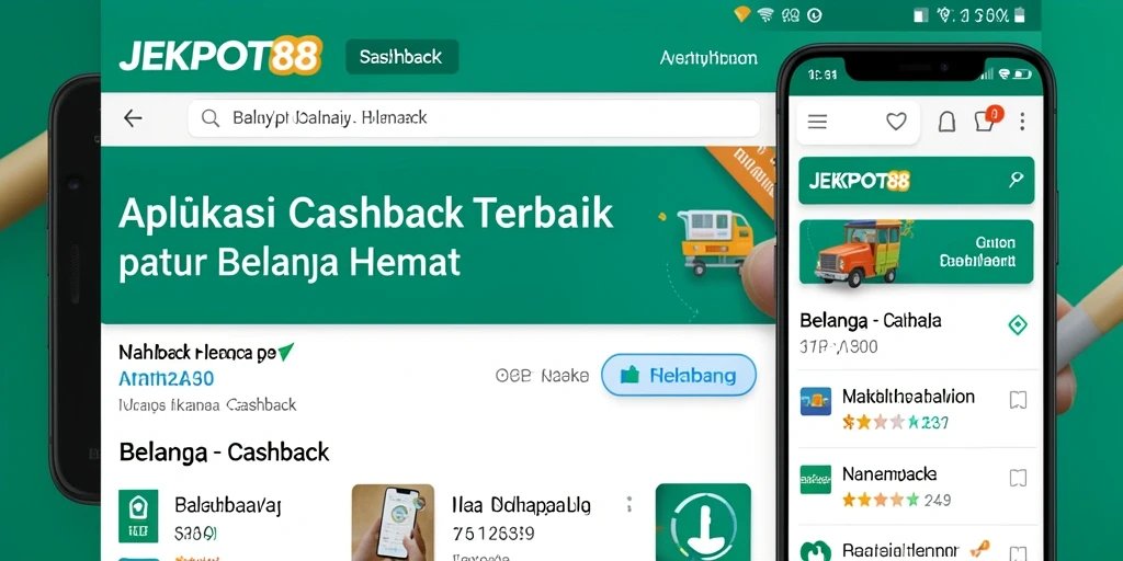Antarmuka JEKPOT88 menampilkan penawaran cashback menarik.