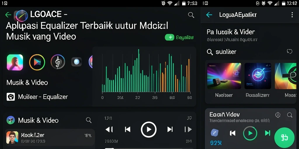 Tampilan antarmuka LGOACE yang sederhana dan elegan untuk fungsi Equalizer.