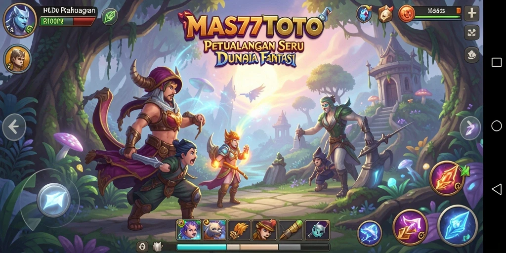 Tampilan antarmuka MAS77TOTO yang menarik dalam gameplay Petualangan.