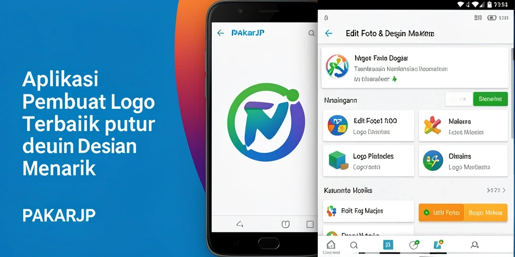 Tampilan antarmuka PAKARJP yang sederhana dan mudah digunakan untuk membuat logo.