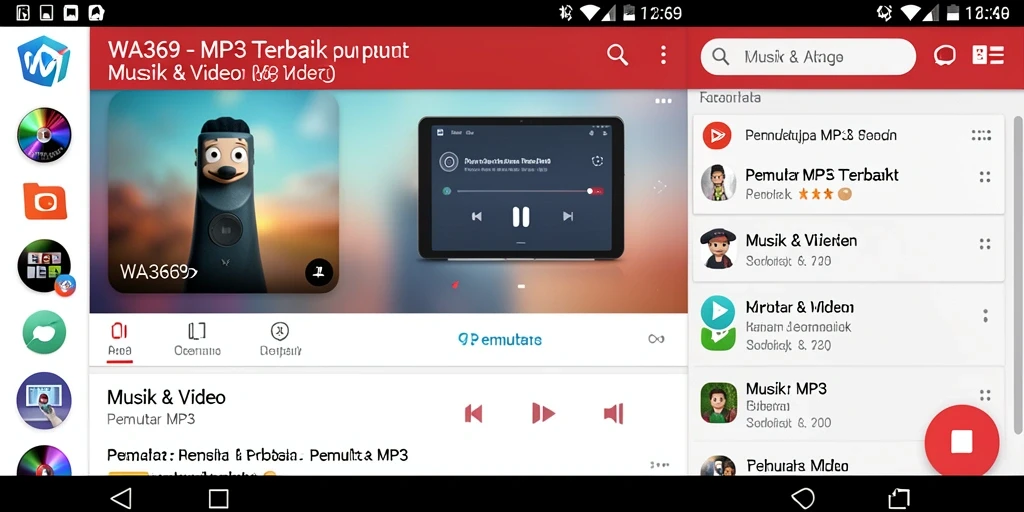 Antarmuka user-friendly dengan fitur Pemutar MP3 yang menarik.